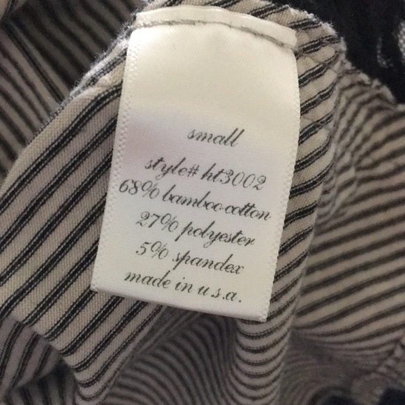 FRANCESCA’S Birdcage tan and black striped top xs - Picture 8 of 8